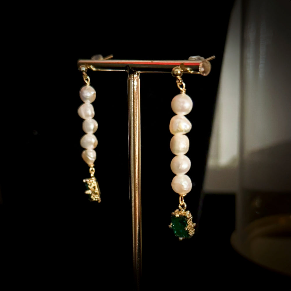 Baroque Pearl Drop Earrings - Nyla - Akuna Pearls