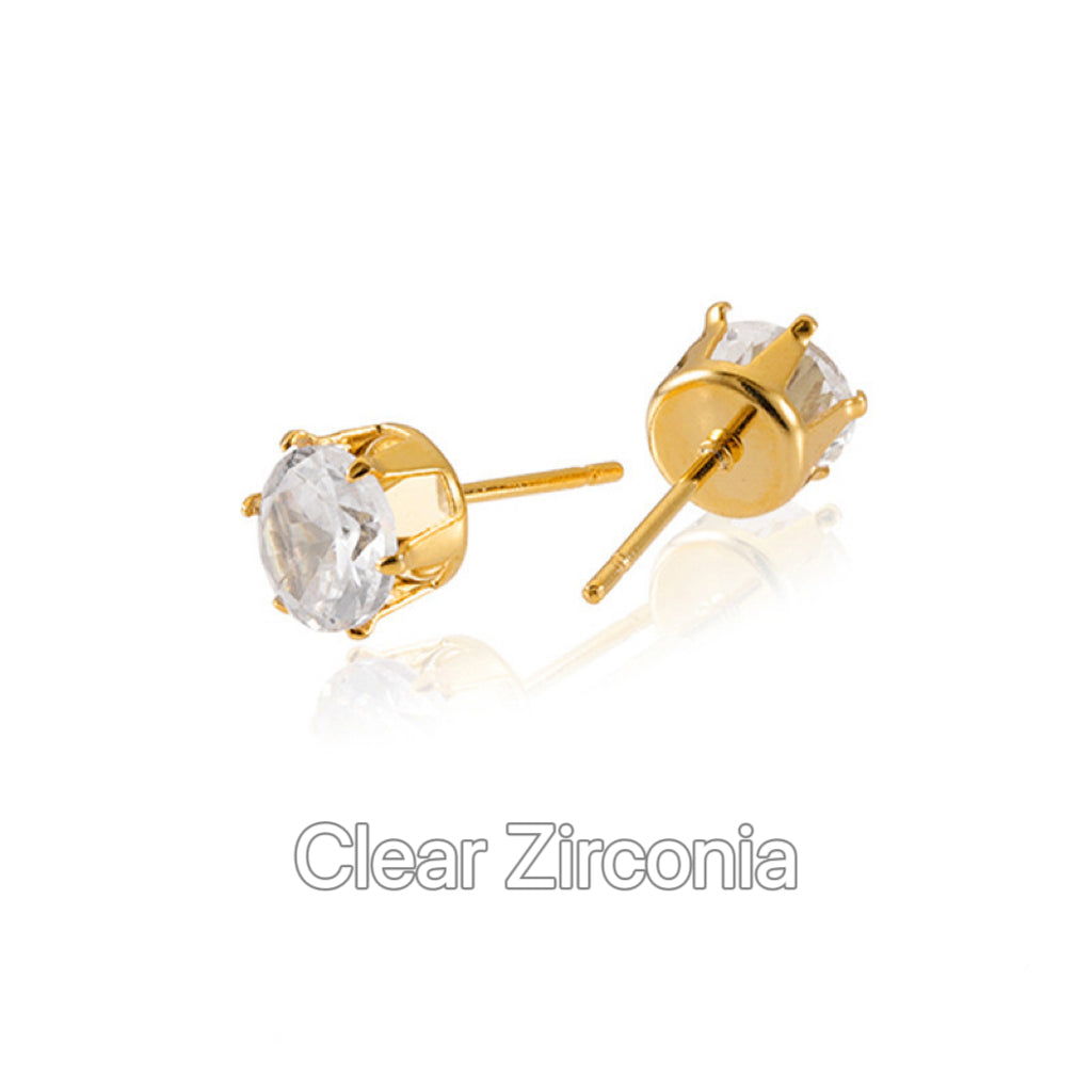 Free Waterproof Birthstone Earrings - April - Akuna Pearls