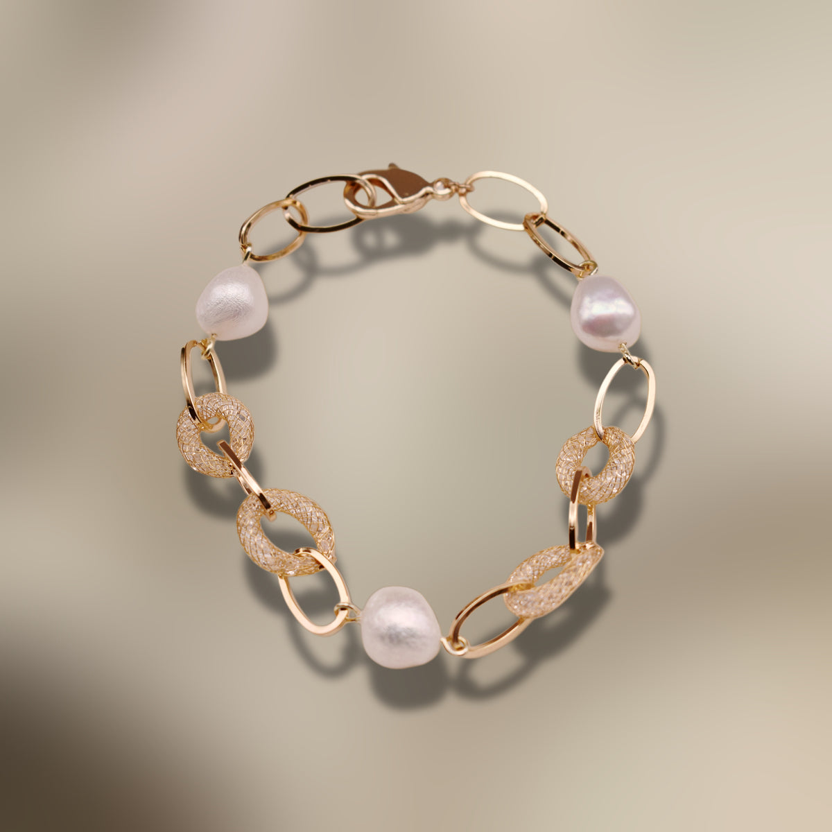 Baroque Pearl Oval Cable Chain Necklace - Rama - Akuna Pearls