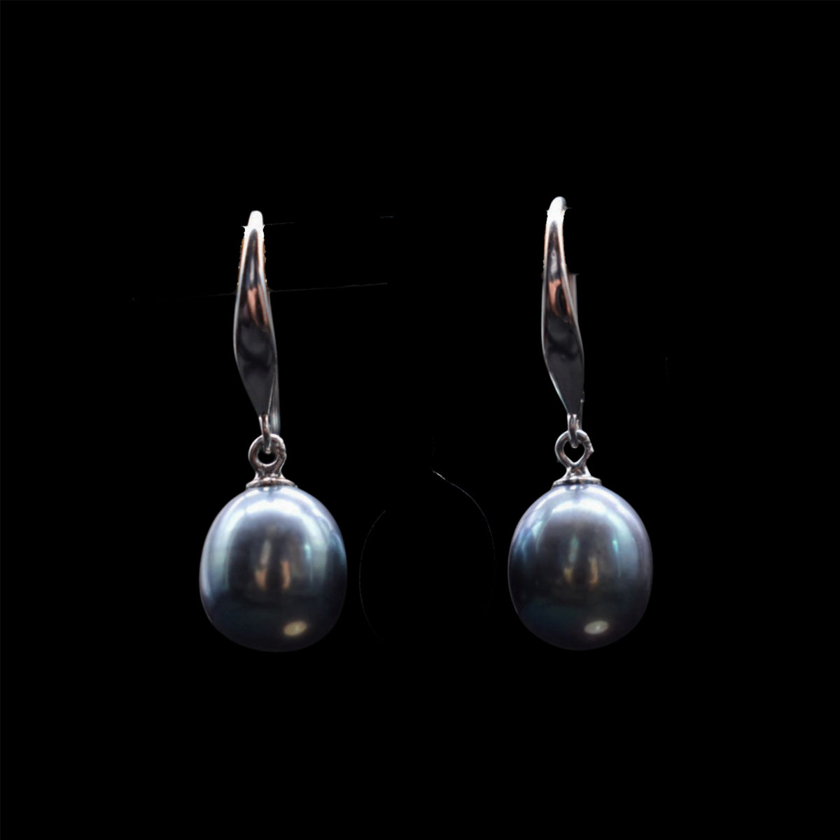 Freshwater Pearl Black Pearl Earrings - Zana