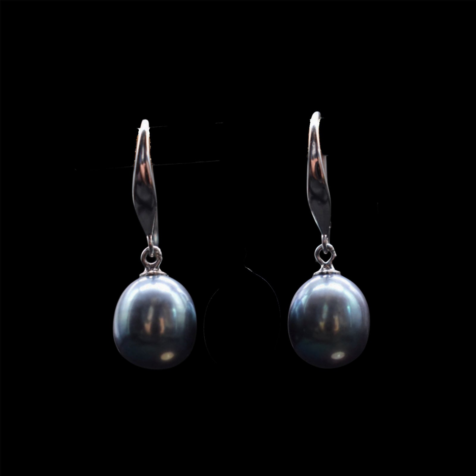 Freshwater Pearl Black Pearl Earrings - Zana