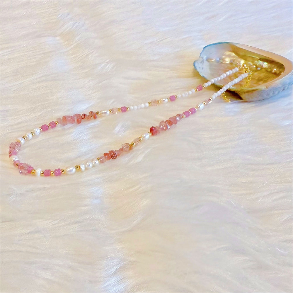 Freshwater Pearl and Gemstone Necklace - Verna - Akuna Pearls