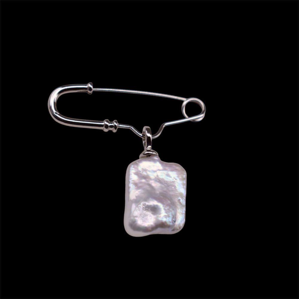 Freshwater Pearl Brooch - Rectangle - Akuna Pearls
