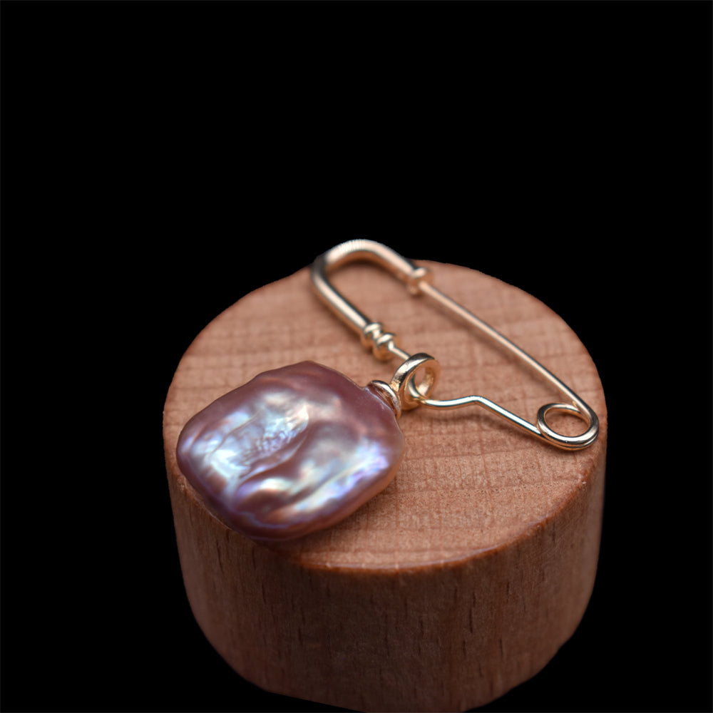 Freshwater Pearl Brooch - Rectangle - Akuna Pearls