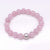 Freshwater Pearl & Natural Stone Bracelet - Rose Quartz - Akuna Pearls