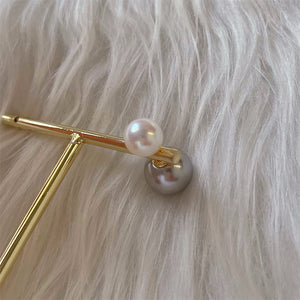 Shell Pearl Front & Back Double Pearl Earrings - Dua - Akuna Pearls