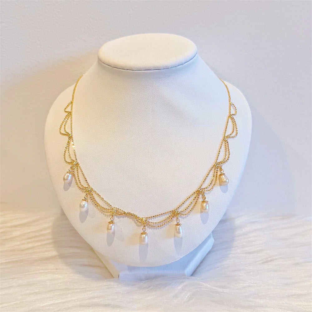 Freshwater Pearl Choker Necklace - Aurelia - Akuna Pearls