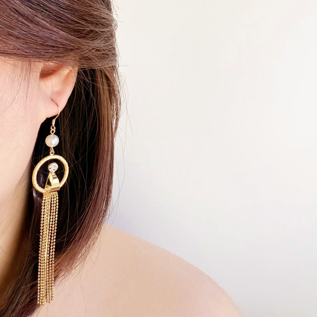 Freshwater Pearl Gold Wiring Dangle Hook Earrings - Charelle - Akuna Pearls