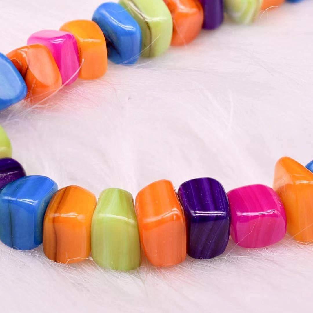 Mother of Pearls Long Necklace - Block - Akuna Pearls