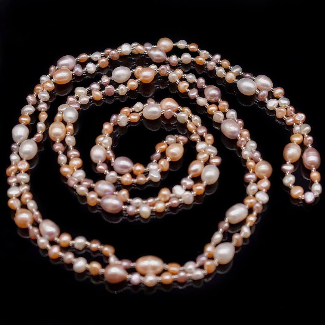 Baroque Pearl Long Necklace - Jora - Akuna Pearls