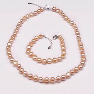 Classic Freshwater Pearl Set Side Flatted - Rama - Akuna Pearls