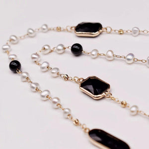 Freshwater Pearl Long Necklace - Ione - Akuna Pearls
