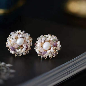 Freshwater Pearl Stud Earrings - Mandara - Akuna Pearls