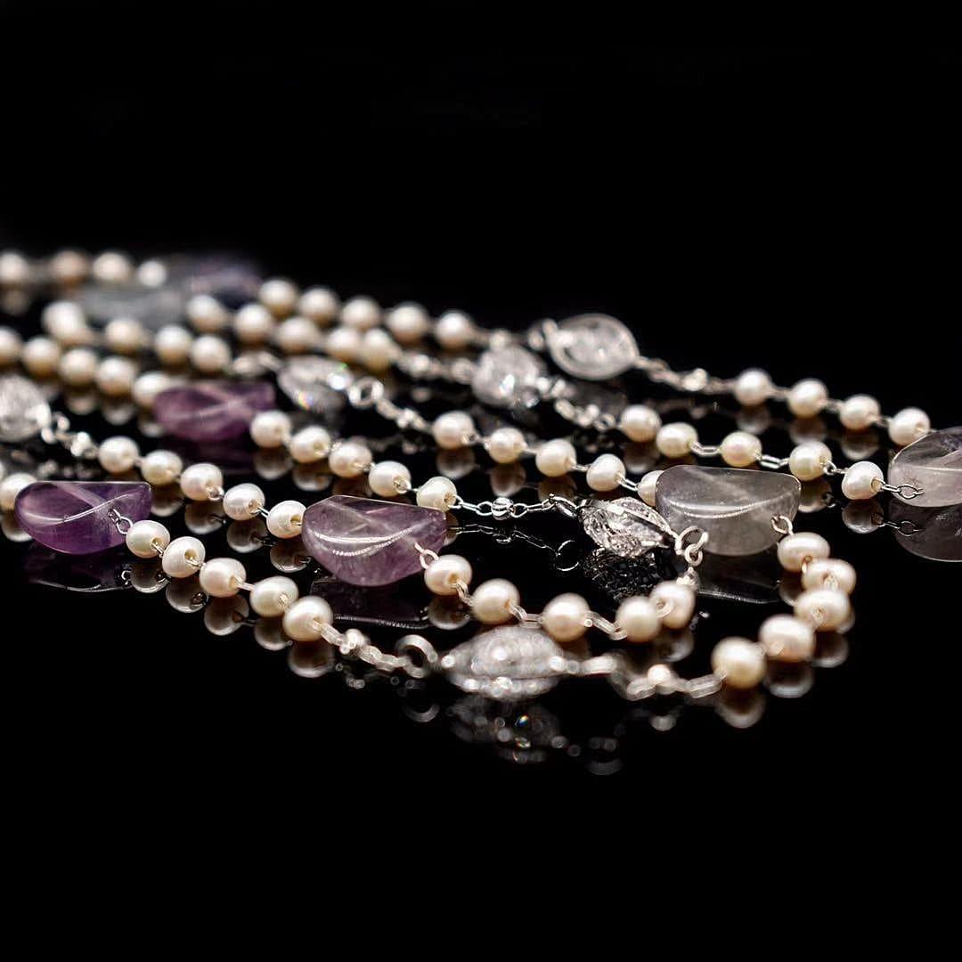 Freshwater Pearl Long Necklace - Berengaria - Akuna Pearls