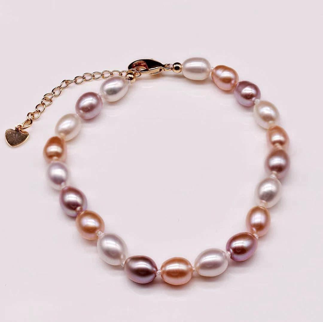 Freshwater Pearl Bracelet - Flamingo - Akuna Pearls