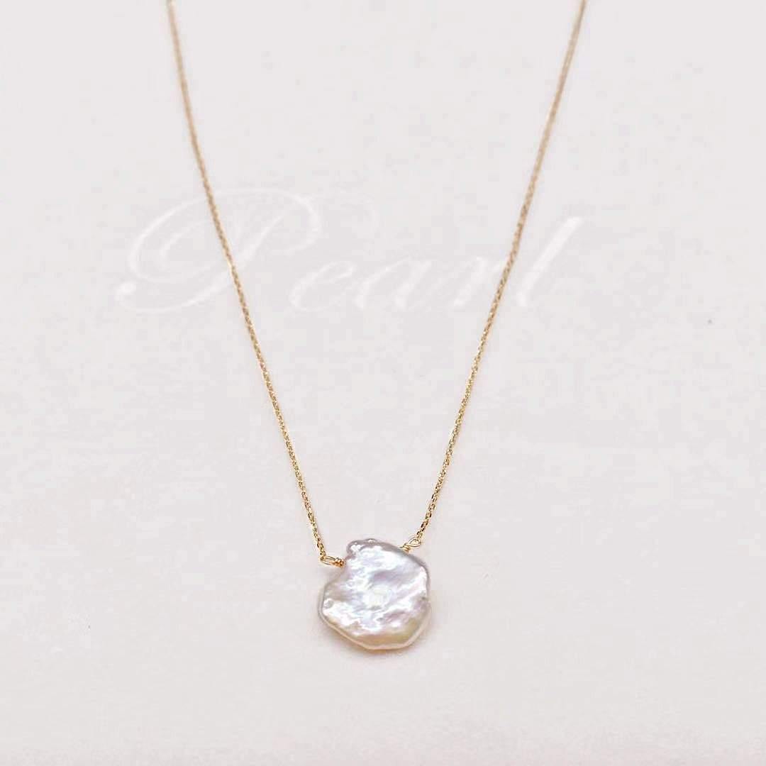 Baroque Pearl Floating Necklace - Emily - Akuna Pearls