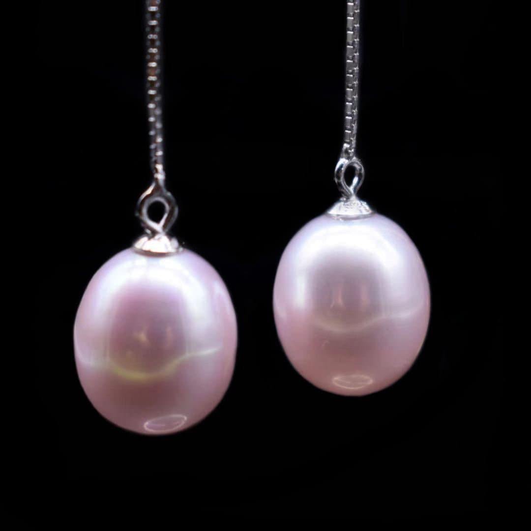 Freshwater Pearl Long Dangle Earrings Irene Akuna Pearls