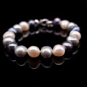 Classic Freshwater Pearl Bracelet Side Flatted - Rama - Akuna Pearls