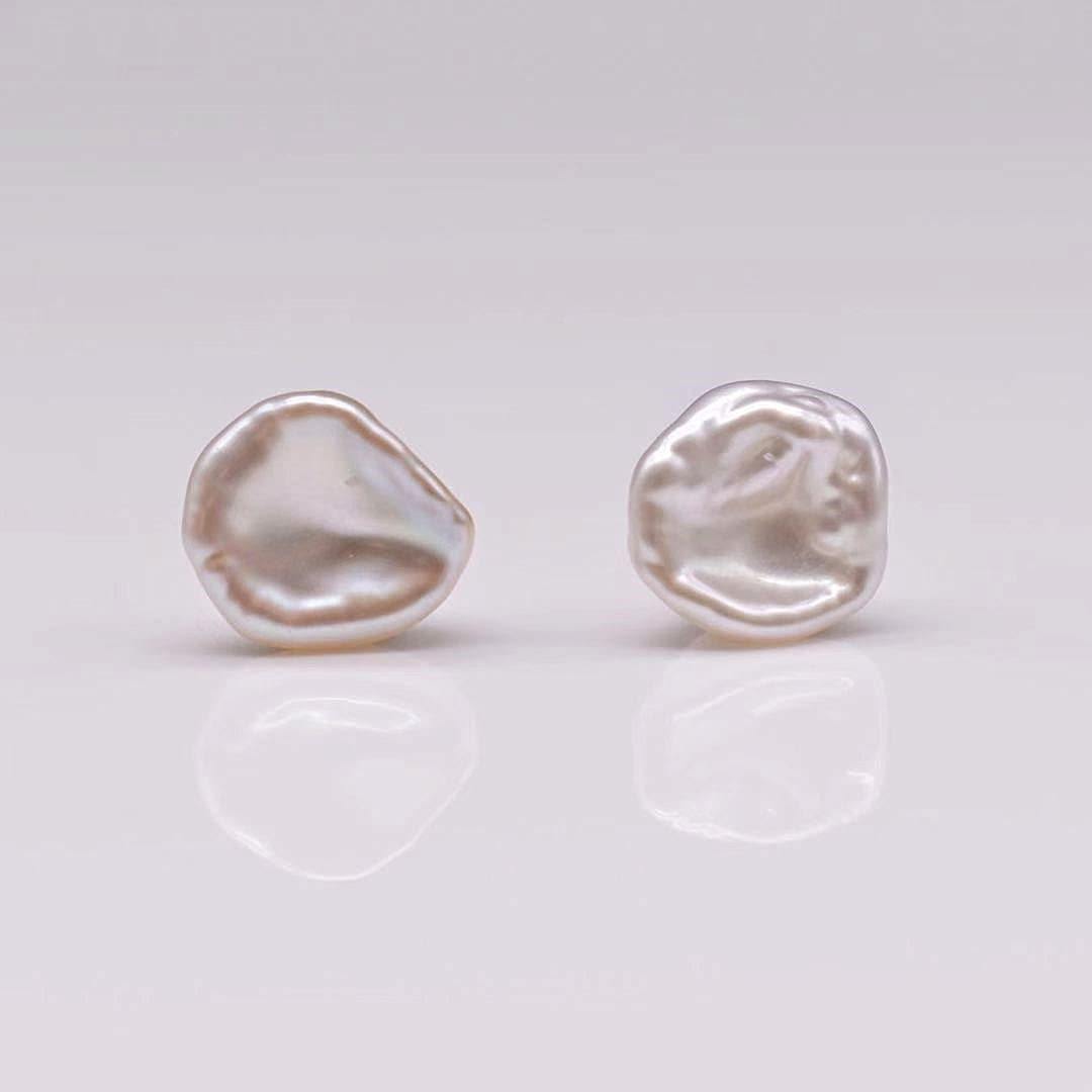 Keshi Pearl Stud Earrings - Ailis - Akuna Pearls