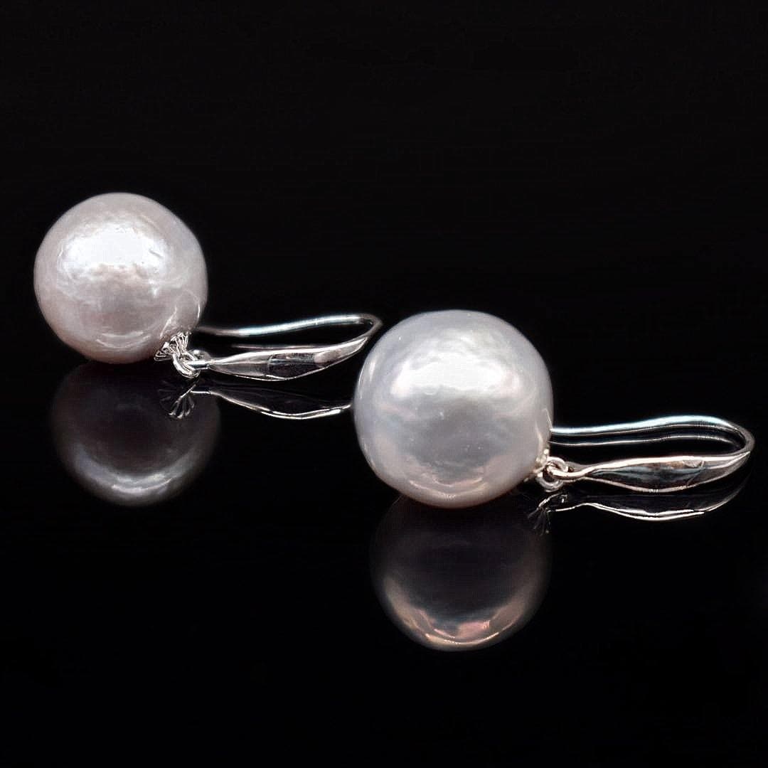 Baroque Pearl Earrings - Esmeralda - Akuna Pearls