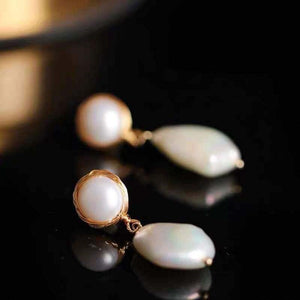Baroque Pearl Earrings - Jane - Akuna Pearls