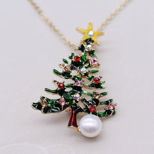 Freshwater Pearl Brooch - Christmas Tree - Akuna Pearls