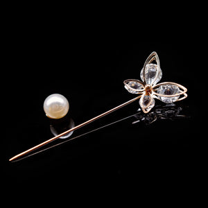 Faux Pearl Fashion Pin - Butterfly - Akuna Pearls