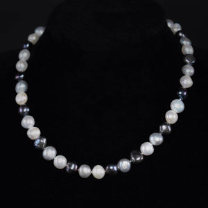 Classic Freshwater Pearl Necklace Side Flatted - Rama - Akuna Pearls