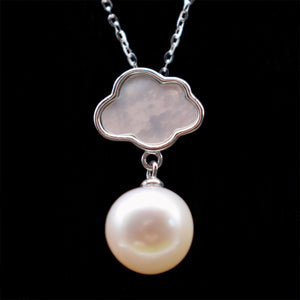 Freshwater Pearl Pendant Necklace - Cloud - Akuna Pearls