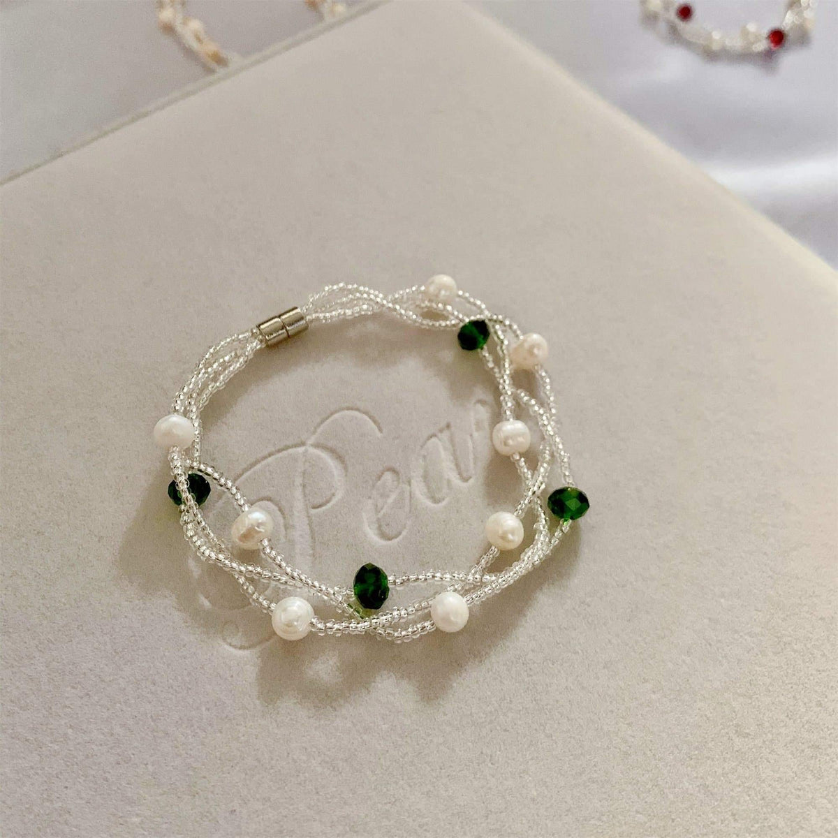 Freshwater Pearl Thin Seed Bead Bracelet - Akuna Pearls