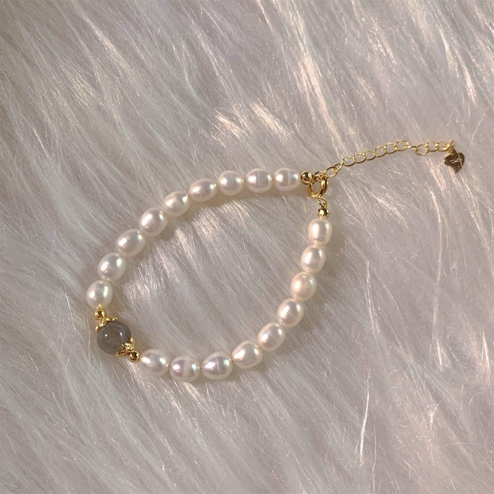 Freshwater Pearl & Gemstone Bracelet - Elijah - Akuna Pearls