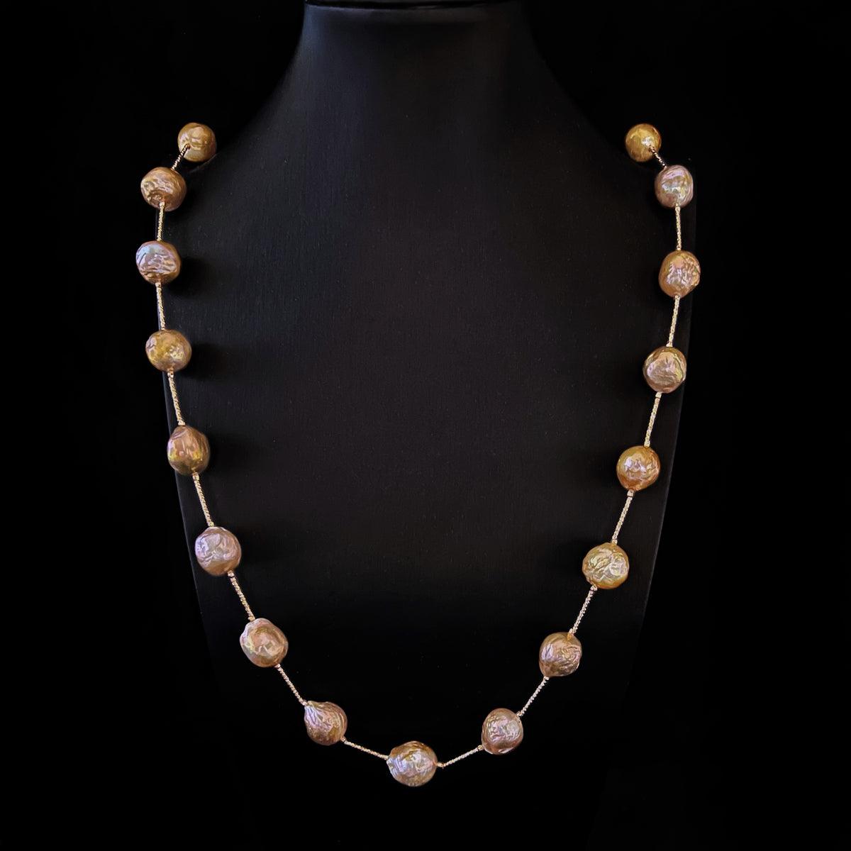 Baroque Pearl Long Necklace - Exquisite - Akuna Pearls