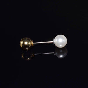 Faux Pearl Fashion Pin - Two Beads Design - Akuna Pearls
