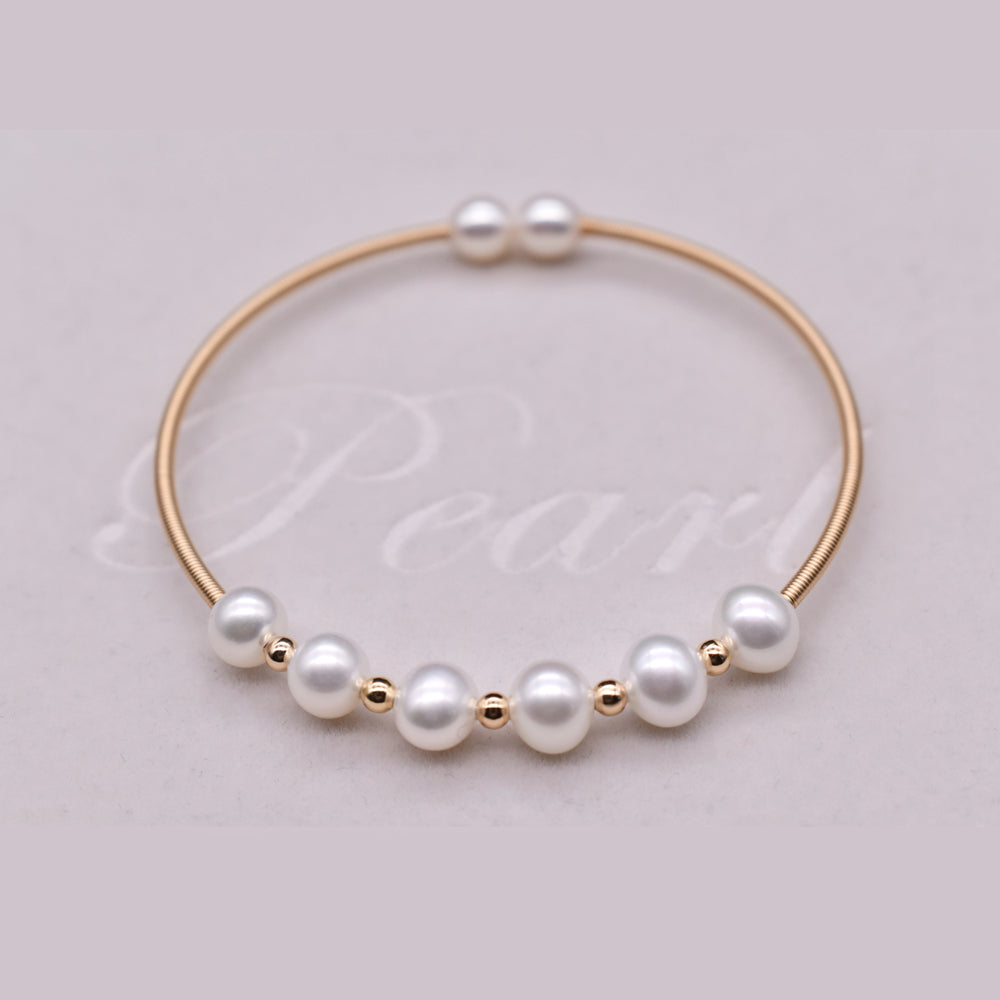 Freshwater Pearl Bangle - Fay - Akuna Pearls