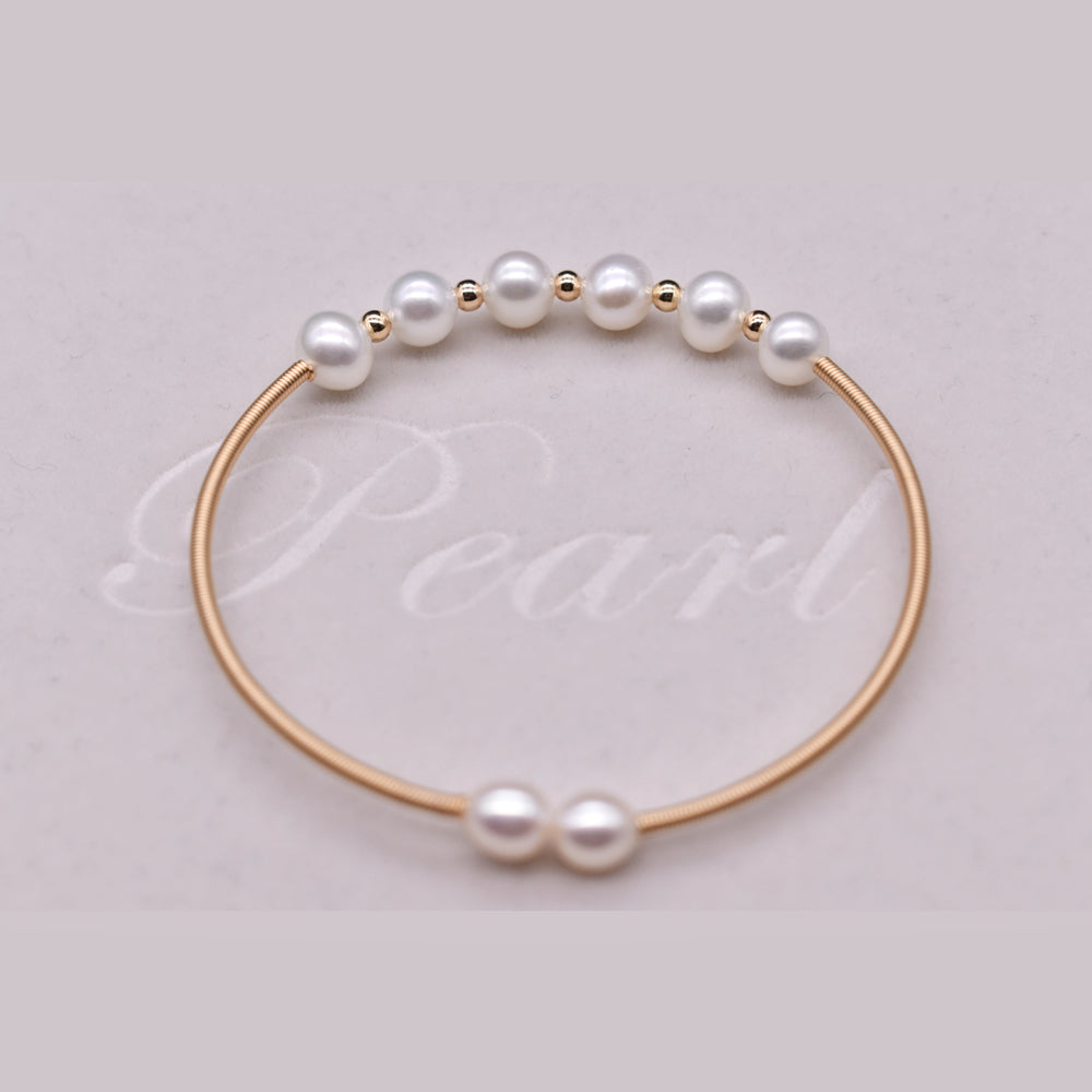 Freshwater Pearl Bangle - Fay - Akuna Pearls