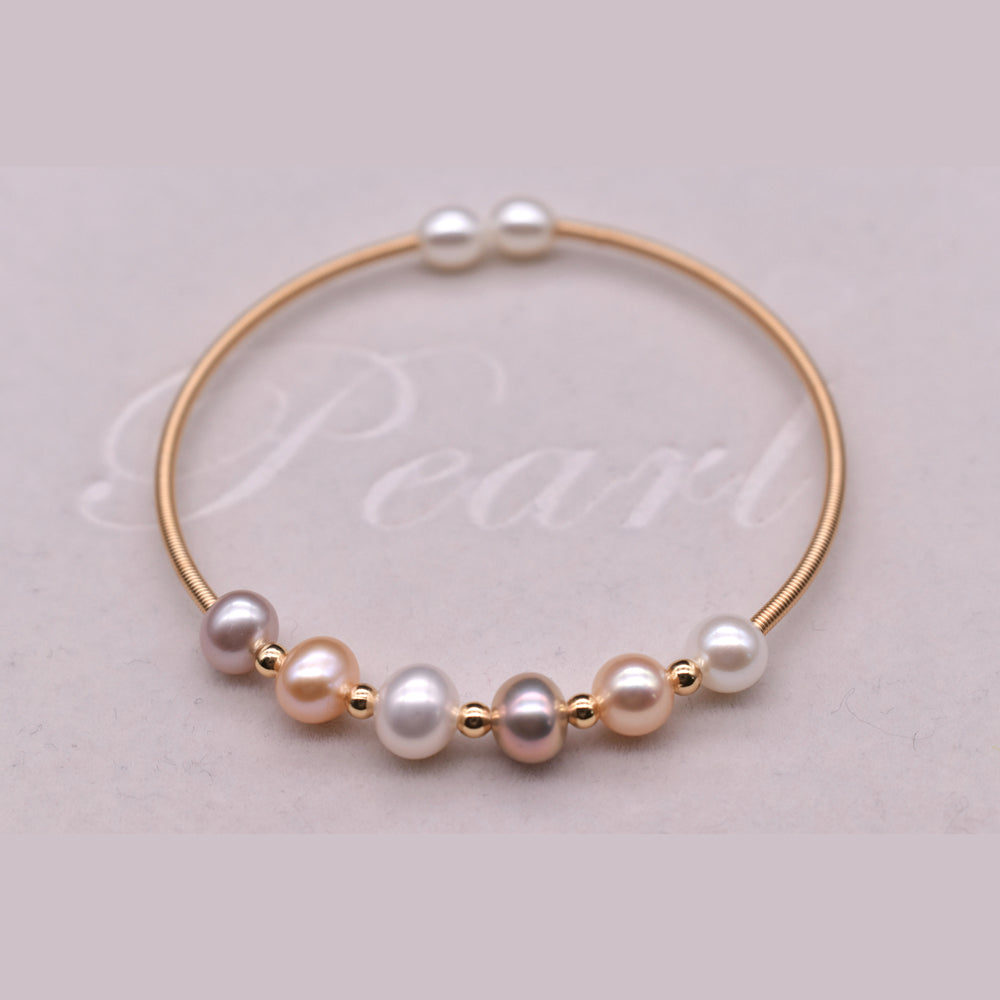 Freshwater Pearl Bangle - Fay - Akuna Pearls