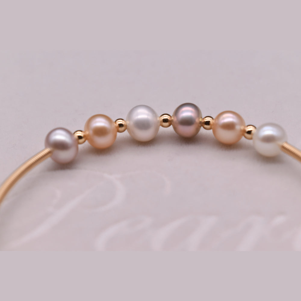 Freshwater Pearl Bangle - Fay - Akuna Pearls