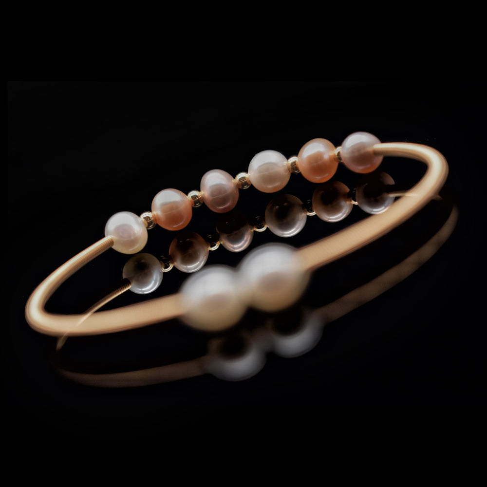 Freshwater Pearl Bangle - Fay - Akuna Pearls