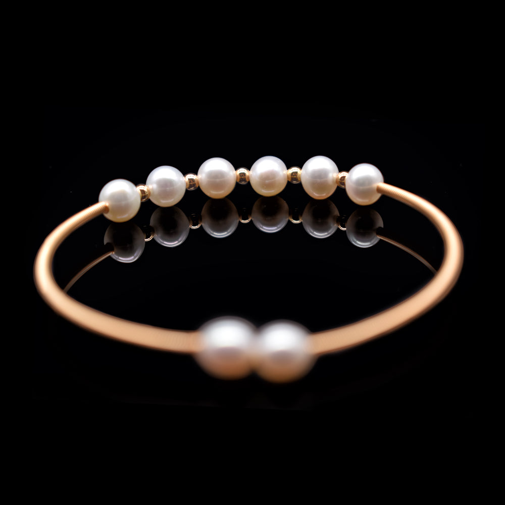 Freshwater Pearl Bangle - Fay - Akuna Pearls