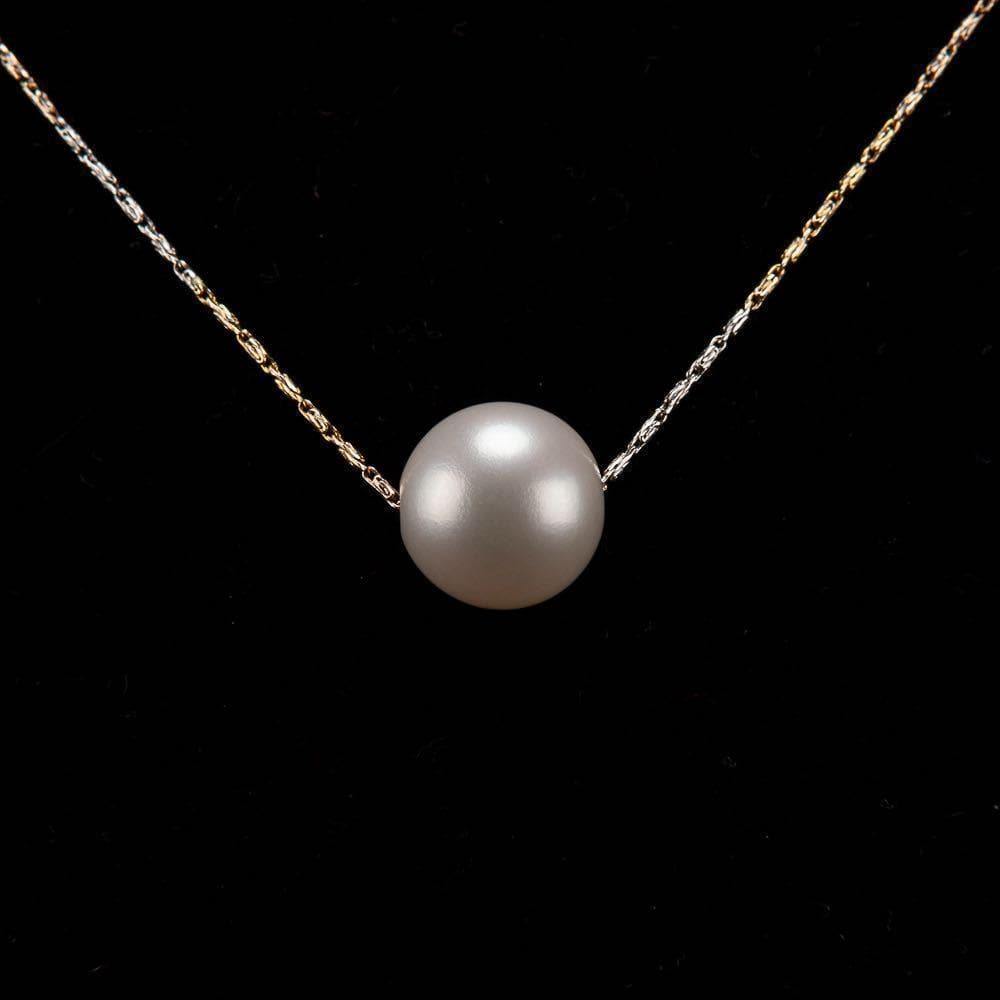 Silver Rose One Line Pearl Necklaces | Silversheen