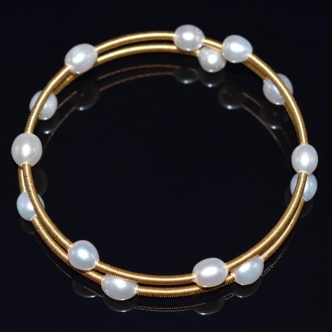 Freshwater Pearl Bangle - Power - Akuna Pearls