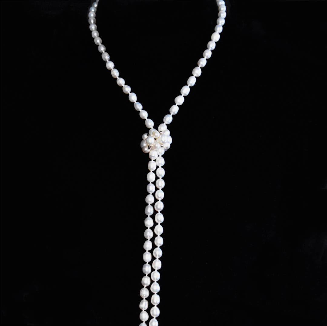 Freshwater Pearl Long Necklace - Ana - Akuna Pearls