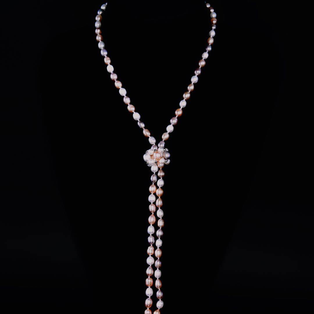 Freshwater Pearl Long Necklace - Ana - Akuna Pearls