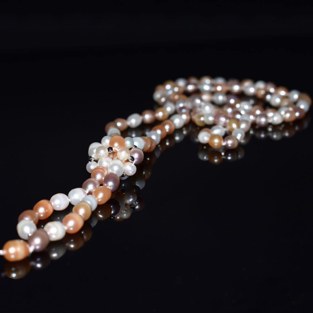Freshwater Pearl Long Necklace - Ana - Akuna Pearls
