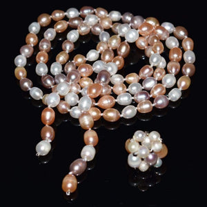 Freshwater Pearl Long Necklace - Ana - Akuna Pearls