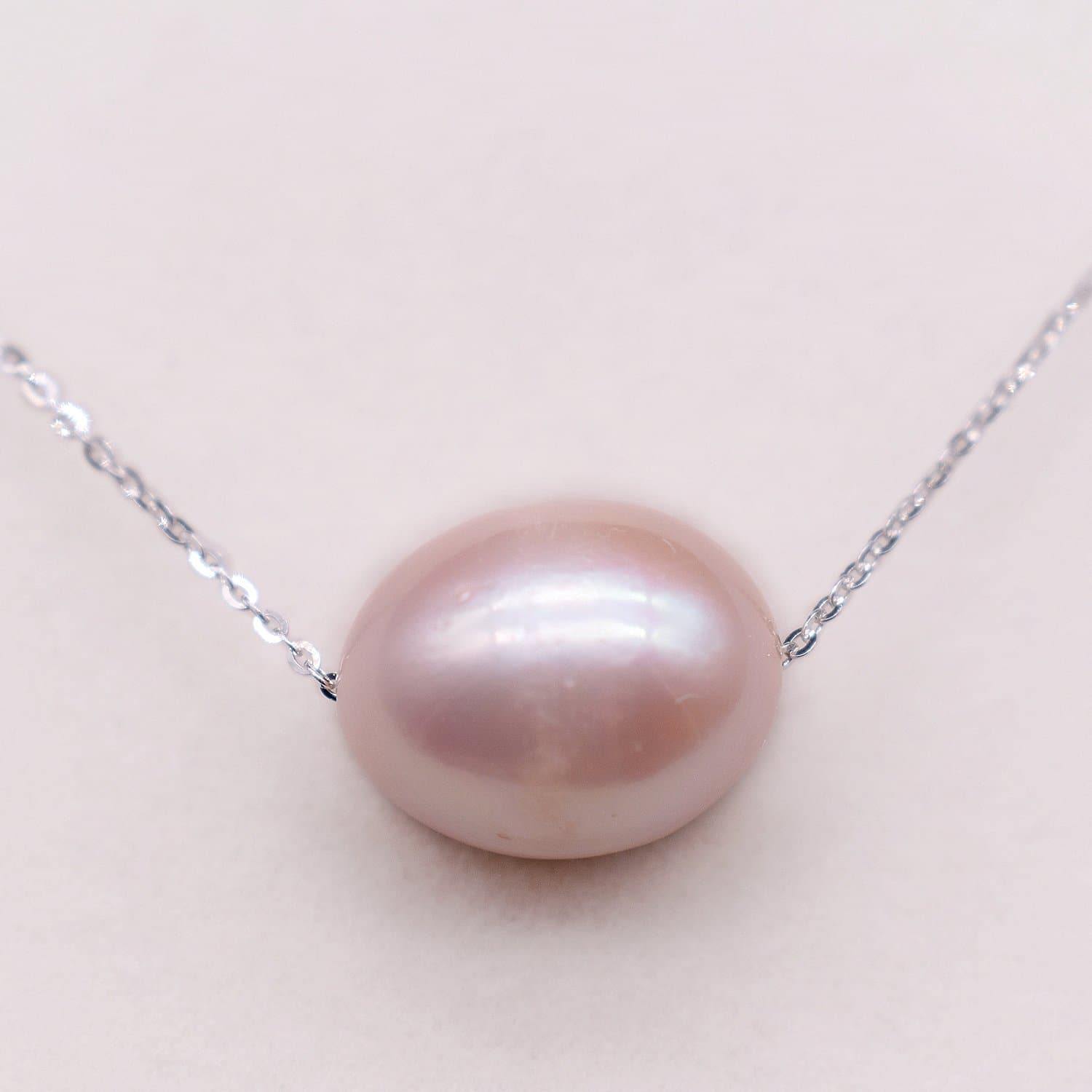 Freshwater Pearl Floating Necklace - Minimalism | Akuna Pearls | Freshwater Pearl Jewellery | Made in Australia