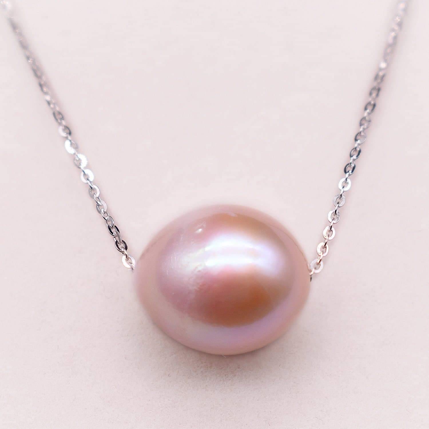 Freshwater Pearl Floating Necklace - Minimalism | Akuna Pearls | Freshwater Pearl Jewellery | Made in Australia
