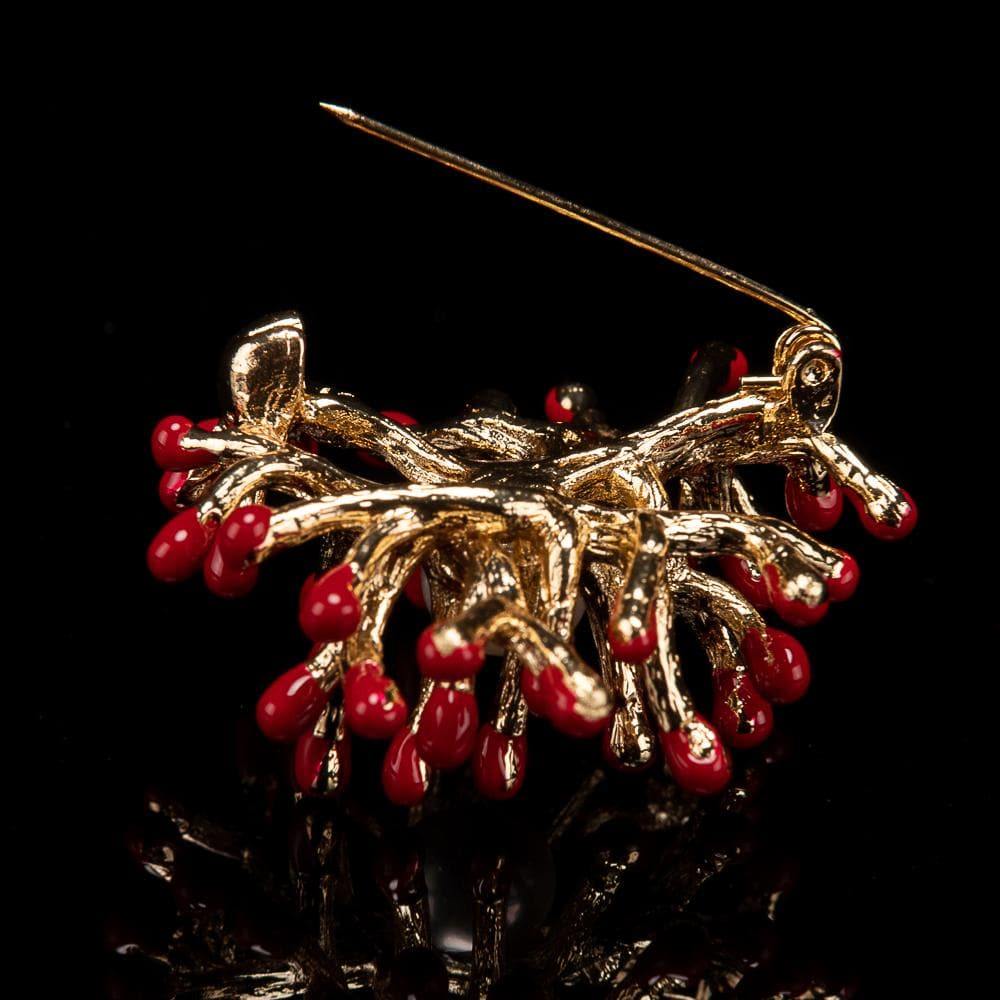 Coral brooch new arrivals