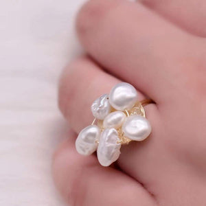 Keshi Pearl Ring - Hazel - Akuna Pearls