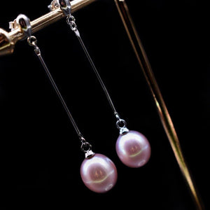 Freshwater Pearl Long Drop Earrings - Helen - Akuna Pearls